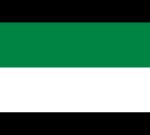 Farben der FAV Rheno-Guestfalia - grün-weiß auf schwarzem Grund.